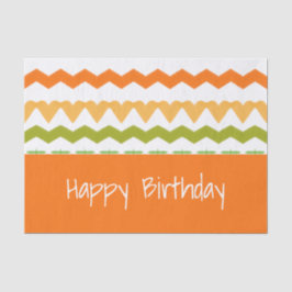 Papel De Seda Pessegueiro Laranja e Verde