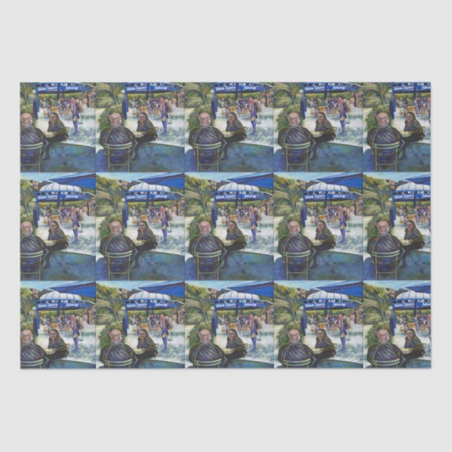 Papel De Seda Pessoas Apaixonadas Jogando no Parque, NYC (Frente )