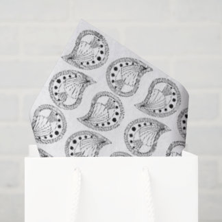 Papel De Seda Petal Paisley Ritmo linhas pretas