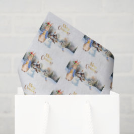 Papel De Seda Peter, o Coelho com o Pai Natal