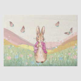 Papel De Seda Peter, o coelho num campo de flores silvestres