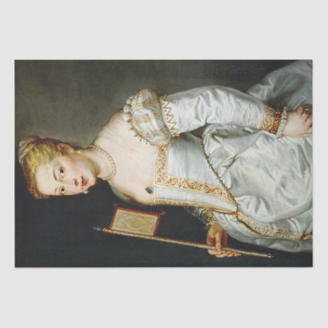 Papel De Seda Peter Paul Rubens Retrato de uma Senhora (Frente )