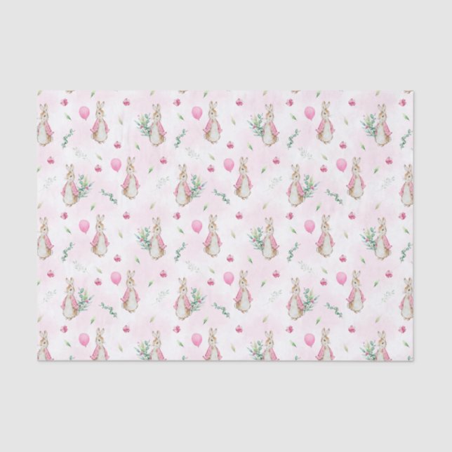 Papel De Seda Peter Rabbit Baby Pink (Frente )