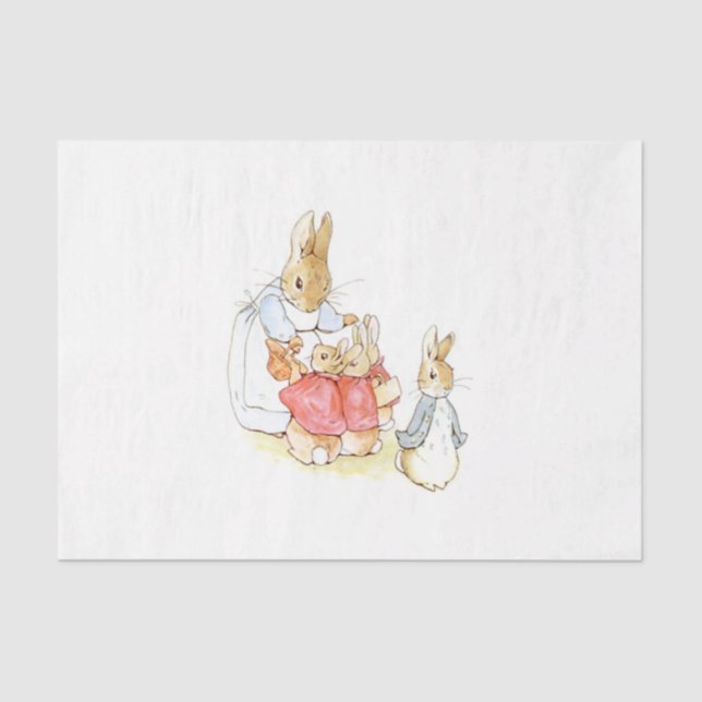 Papel De Seda Peter Rabbit e suas Irmãs (por Beatrix Potter) (Frente )