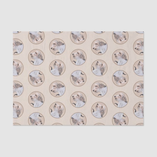 Papel De Seda Petit Basset Griffon Vendéen Pinting PBGV Dog Art (Frente )