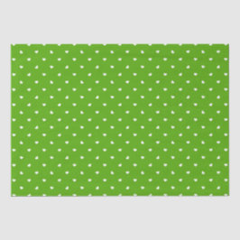 Papel De Seda Petite Hearts on Bright Green