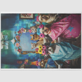 Papel De Seda Pets Whiskersworth Desarticulados em Salão