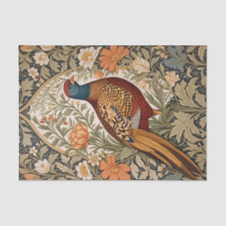 Papel De Seda Pheasant Vintage Floral William Morris Inspired 