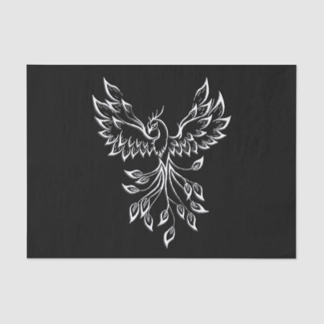 Papel De Seda Phoenix nasce em preto (Frente )