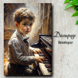 Papel De Seda Piano Prodigy Charme Antigo Decoupage