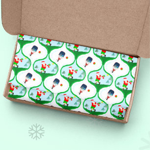 Papel De Seda Pickle ball Natal com Papai Noel na Flórida