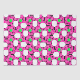 Papel De Seda Pickleball Paddle - Hexágonos Magenta Honeycomb