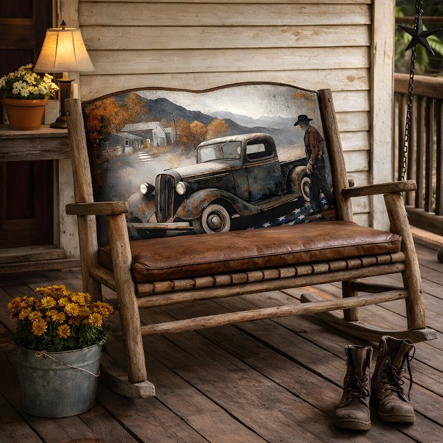 Papel De Seda Pickup Antiga Decoupagem Americana (Vintage Pickup American Decoupage Tissue Paper Mockup)