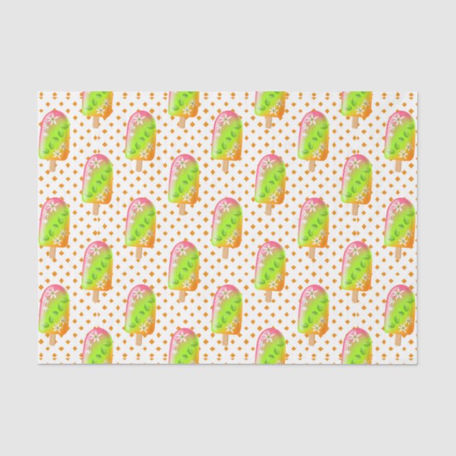 Papel De Seda Picolés Verdes 3 (Frente )