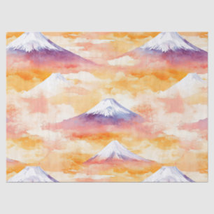 Papel De Seda Picos do Pôr do Sol – Paisagem dos Sonhos da Monta