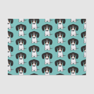 Papel De Seda Piebald Dachshund Cute Dog Patterado
