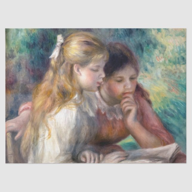 Papel De Seda Pierre-Auguste Renoir - A Leitura (Frente )