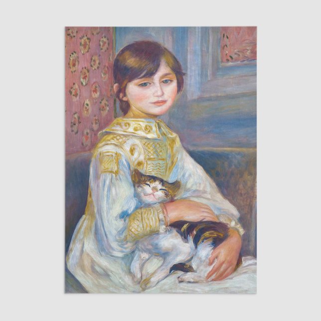 Papel De Seda Pierre-Auguste Renoir - Criança com Gato (Criador carregado)
