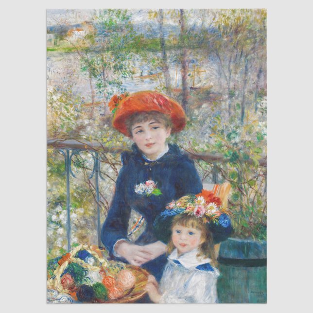 Papel De Seda Pierre-Auguste Renoir - Duas irmãs no Terrace (Criador carregado)