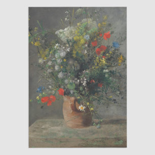 Papel De Seda Pierre-Auguste Renoir - Flores em um Vaso 1866