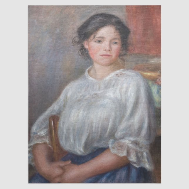 Papel De Seda Pierre-Auguste Renoir - Jovem Mulher Sentada (Criador carregado)