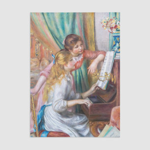 Papel De Seda Pierre Auguste Renoir - Jovens Meninas no Piano