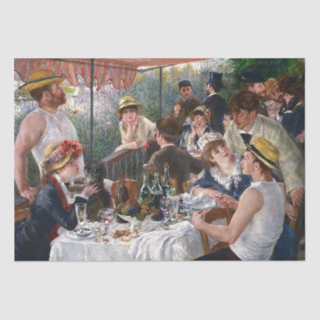 Papel De Seda Pierre-Auguste Renoir - Luncheon do Partido Barco (Frente )