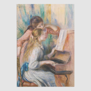 Papel De Seda Pierre Auguste Renoir - Meninas ao Piano