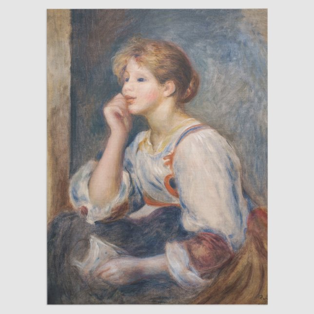 Papel De Seda Pierre-Auguste Renoir - Mulher com uma Carta (Criador carregado)