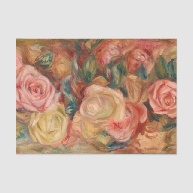 Papel De Seda Pierre-Auguste Renoir - Rosas (Frente )