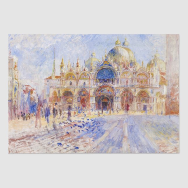 Papel De Seda Pierre-Auguste Renoir - Veneza, Piazza San Marco (Frente )