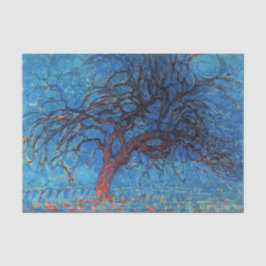 Papel De Seda Piet Mondrian Tarde: Árvore Vermelha