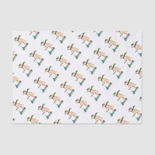 Papel De Seda Piggy on a scooter (Frente )