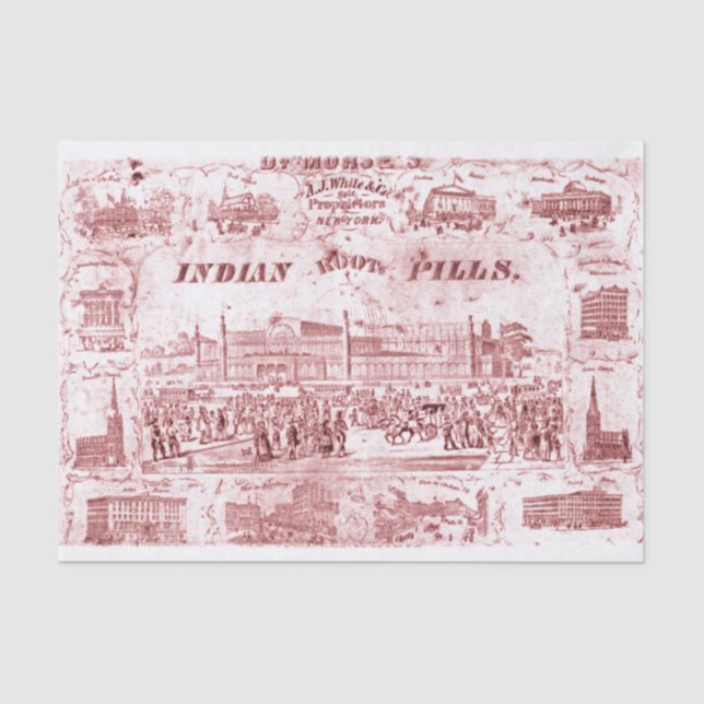 Papel De Seda "Pílulas de Raiz Indiana" (Frente )