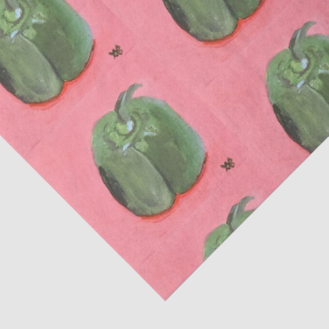 Papel De Seda Pimentão Verde (Detalhes)