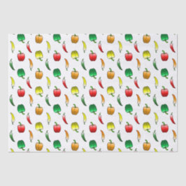 Papel De Seda Pimentões e Pimentas Doces Longas