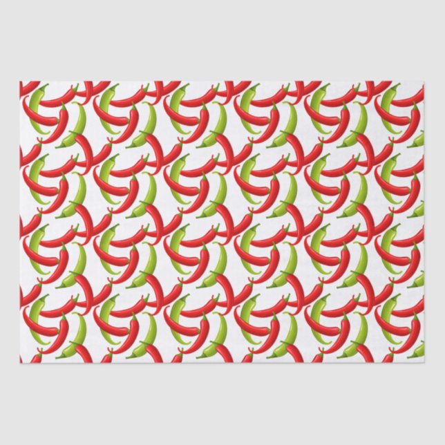 Papel De Seda Pimentões Quentes de Fiesta Mexicanos  (Frente )