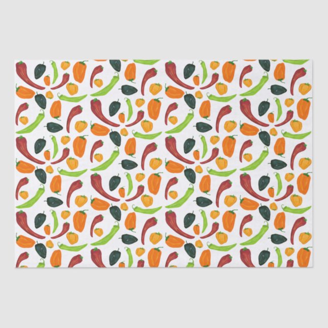 Papel De Seda Pimentos Chili Southwestern Picper Pepper Chili Co (Frente )