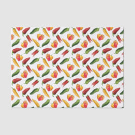 Papel De Seda Pimentos coloridos