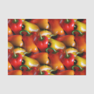 Papel De Seda Pimentos vermelhos e amarelos