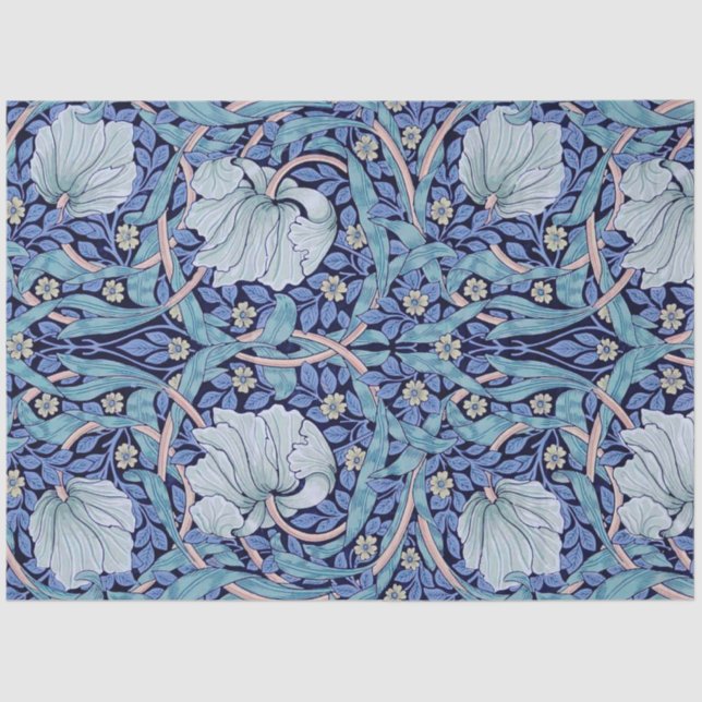 Papel De Seda Pimpernel Blue, William Morris (Frente )