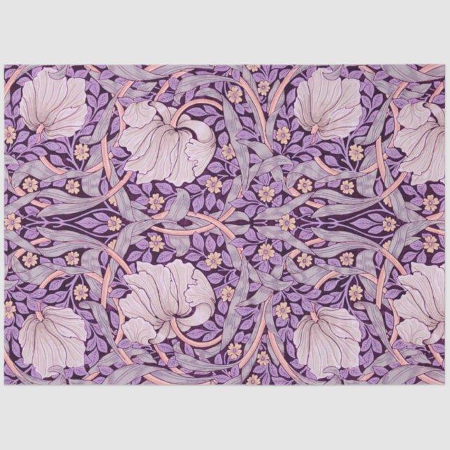 Papel De Seda Pimpernel Purple, William Morris (Frente )