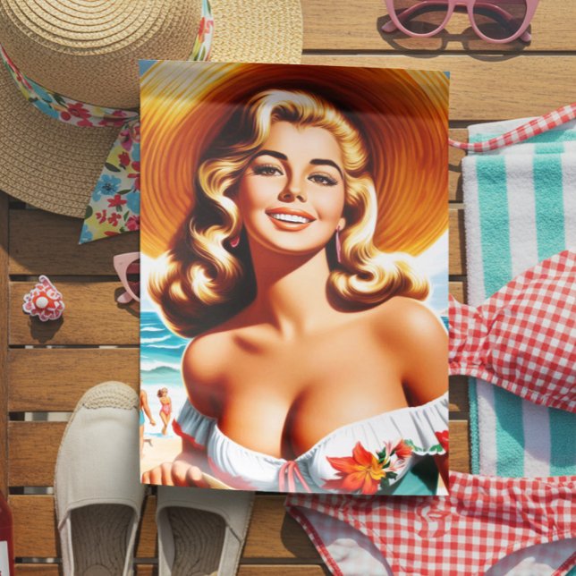 Papel De Seda Pin-up de Verão Retro (Criador carregado)
