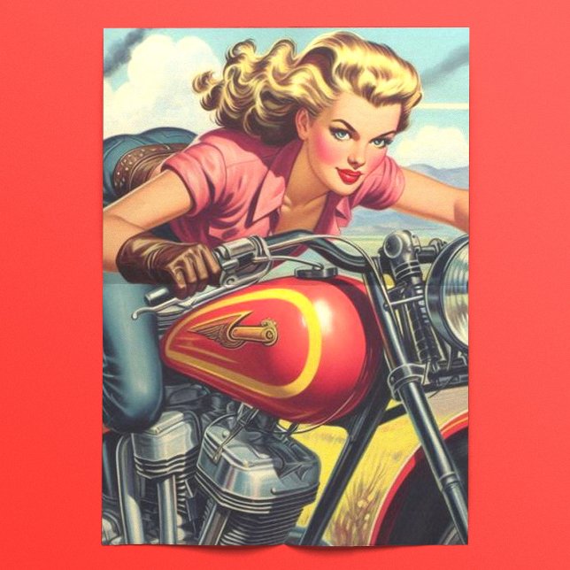 Papel De Seda Pin-up do motociclo retrorreflector (Criador carregado)