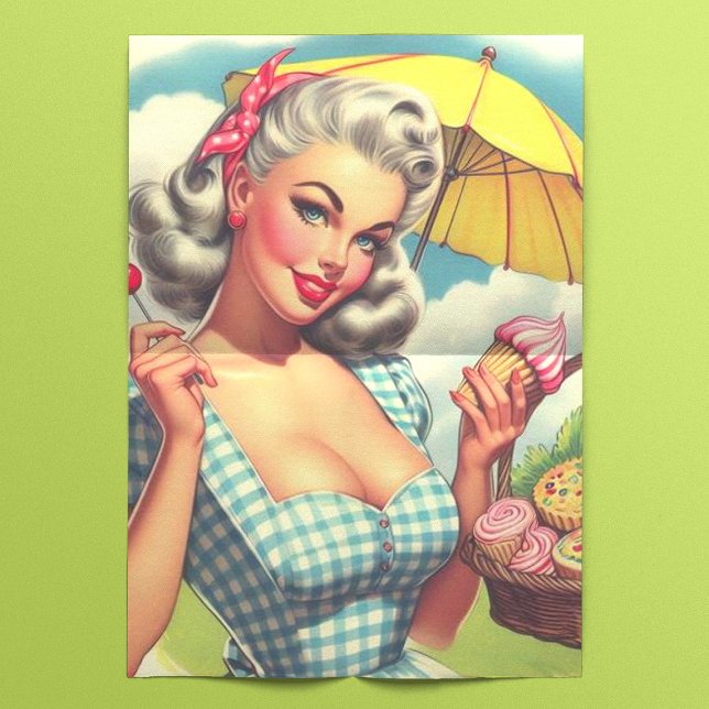 Papel De Seda Pin-up Docinho Vintage (Criador carregado)
