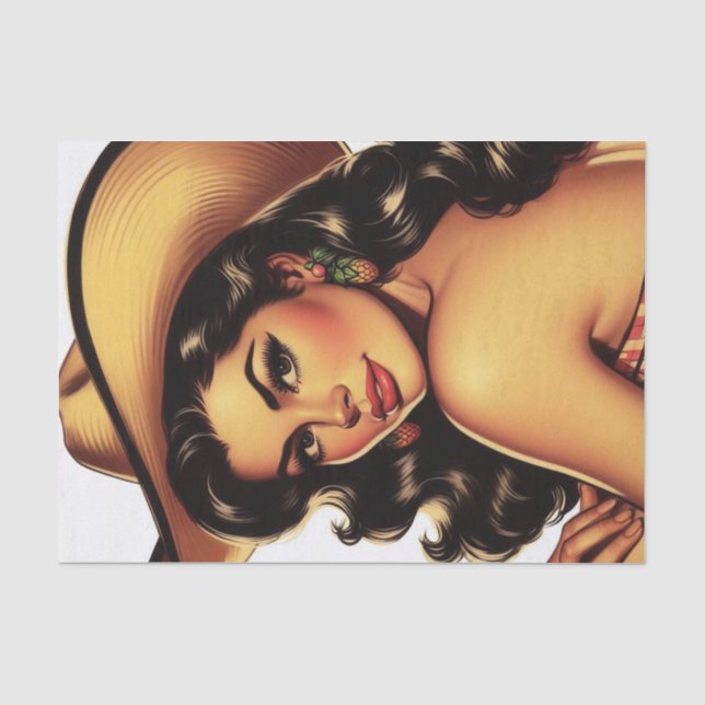 Papel De Seda Pin-up País Bonito (Frente )