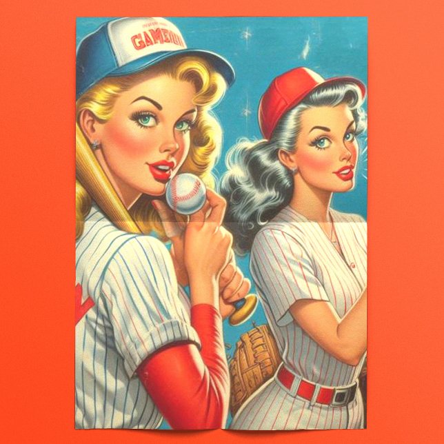 Papel De Seda Pin-Ups De Baseball Vintage (Criador carregado)