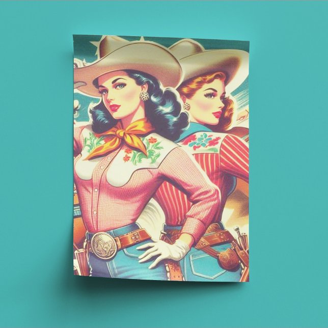 Papel De Seda Pin-ups de vaqueiras retrorreflectoras (Criador carregado)