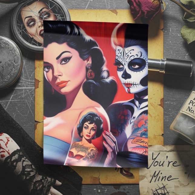 Papel De Seda Pin-ups Tatuadas Old School (Criador carregado)