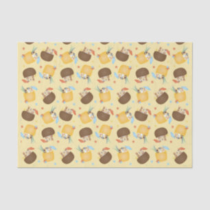 Papel De Seda Pina Colada Pineapple Coconut Pattern